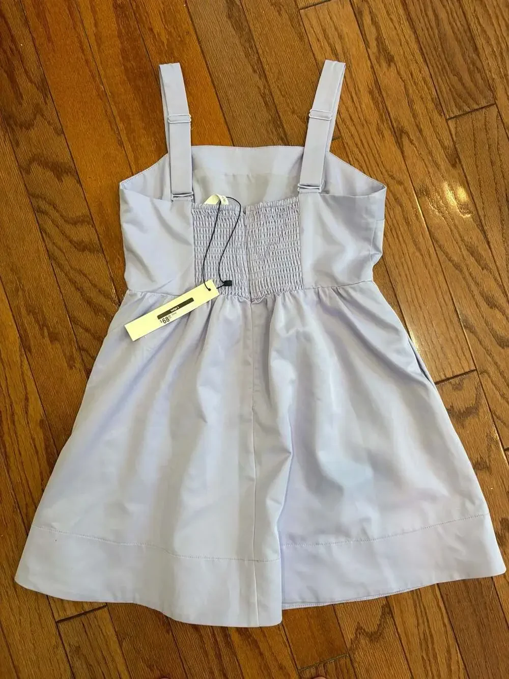 Indigo Rd. Lilac Poplin Smocked Back A-Line Mini Dress